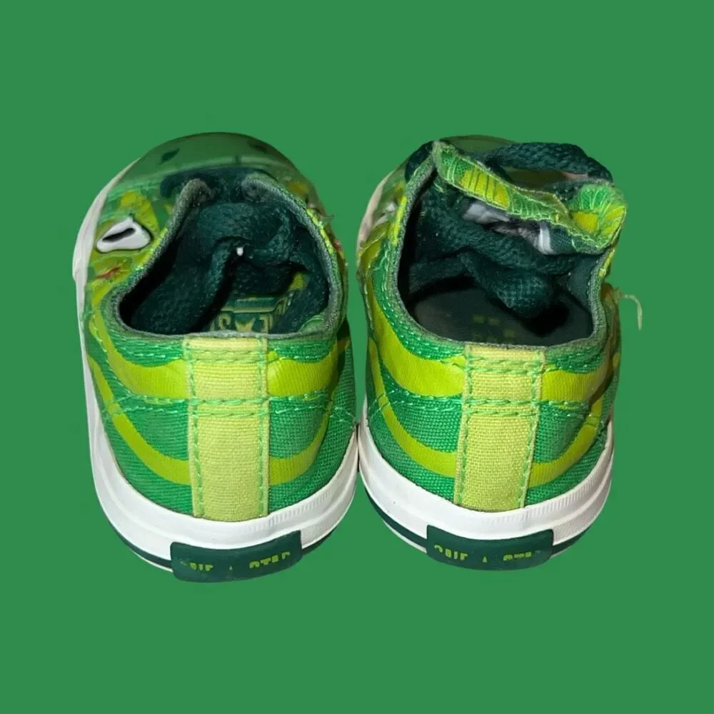 Baby Infant Green Canvas Converse One Star Snake Sneakers Size 6C